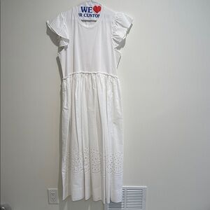 Tanya Taylor Ivory Ruffle Dress